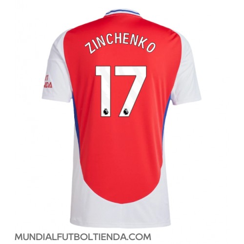 Camiseta Arsenal Oleksandr Zinchenko #17 Primera Equipación Replica 2024-25 mangas cortas